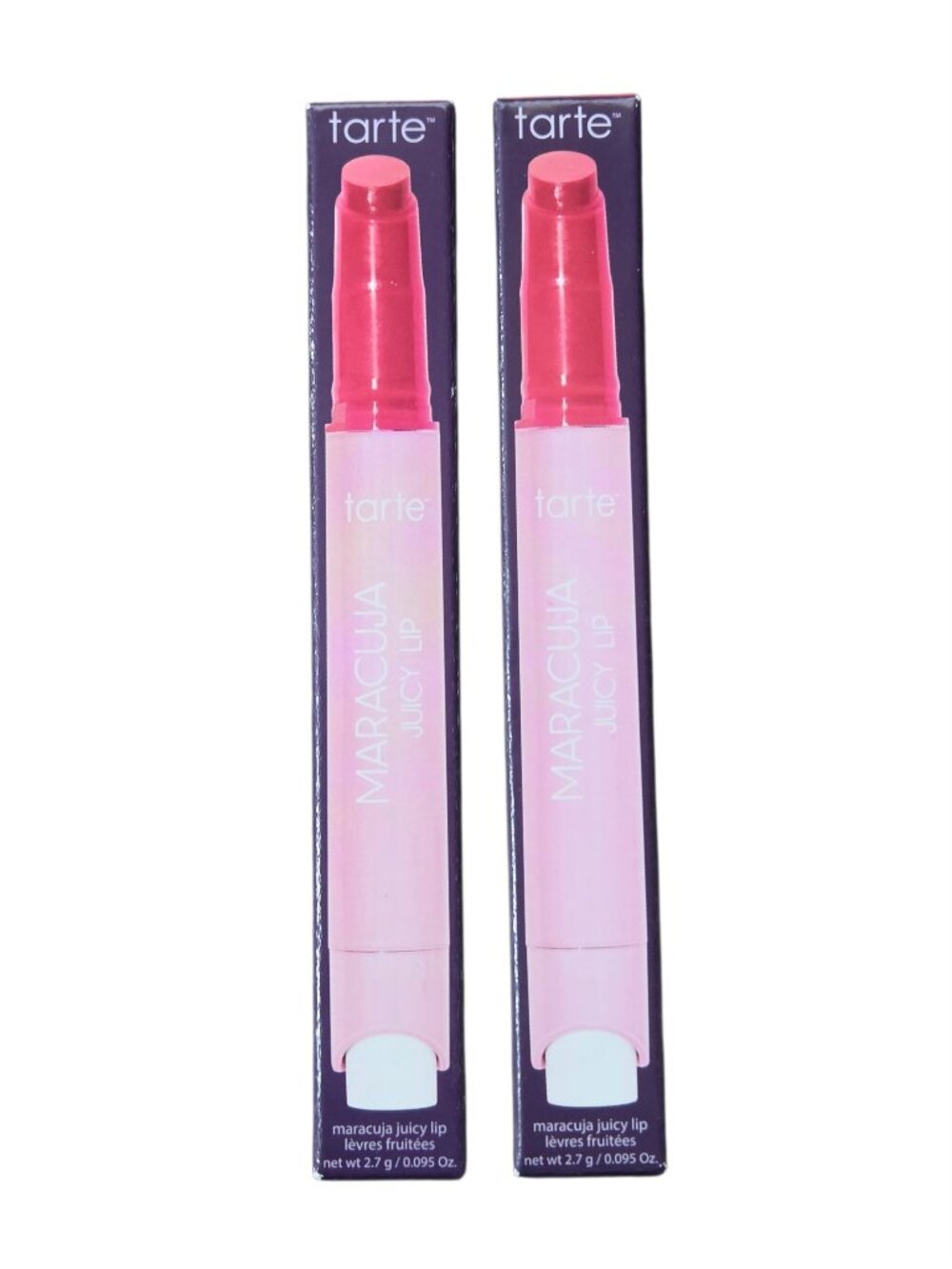 2 Tarte Maracuja Juicy Lip Balm Gloss In STRAWBERRY Full Size 2.7 g